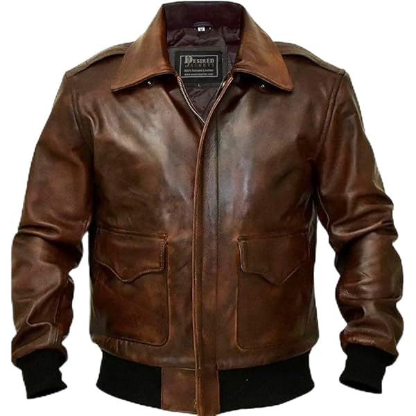 G-1 Flight Bomber A2 Jacket Distressed Brown Leather Aviator